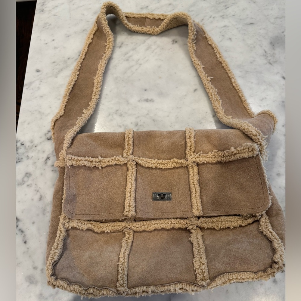 Free People Spokane Suede Messenger Bag like new